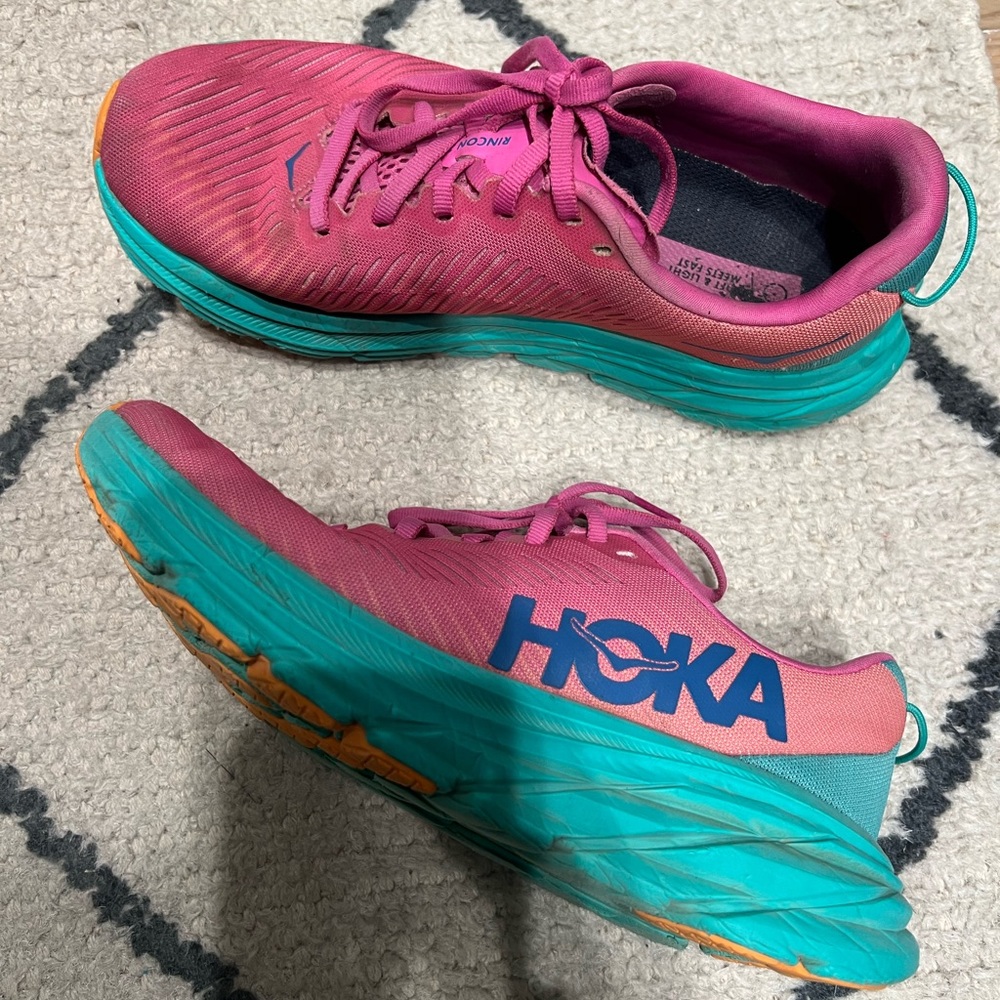 Hoka running shoe 6.5 pink